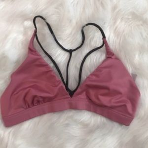 Pink sports bra